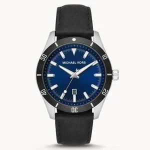 NWT MICHAEL KORS Layton Three-Hand Date Leather MK8854 Watch Michael Kors Layton Stainless Steel Case Analog Wristwatches  main image 4
